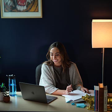 Joyce university student taking online classes