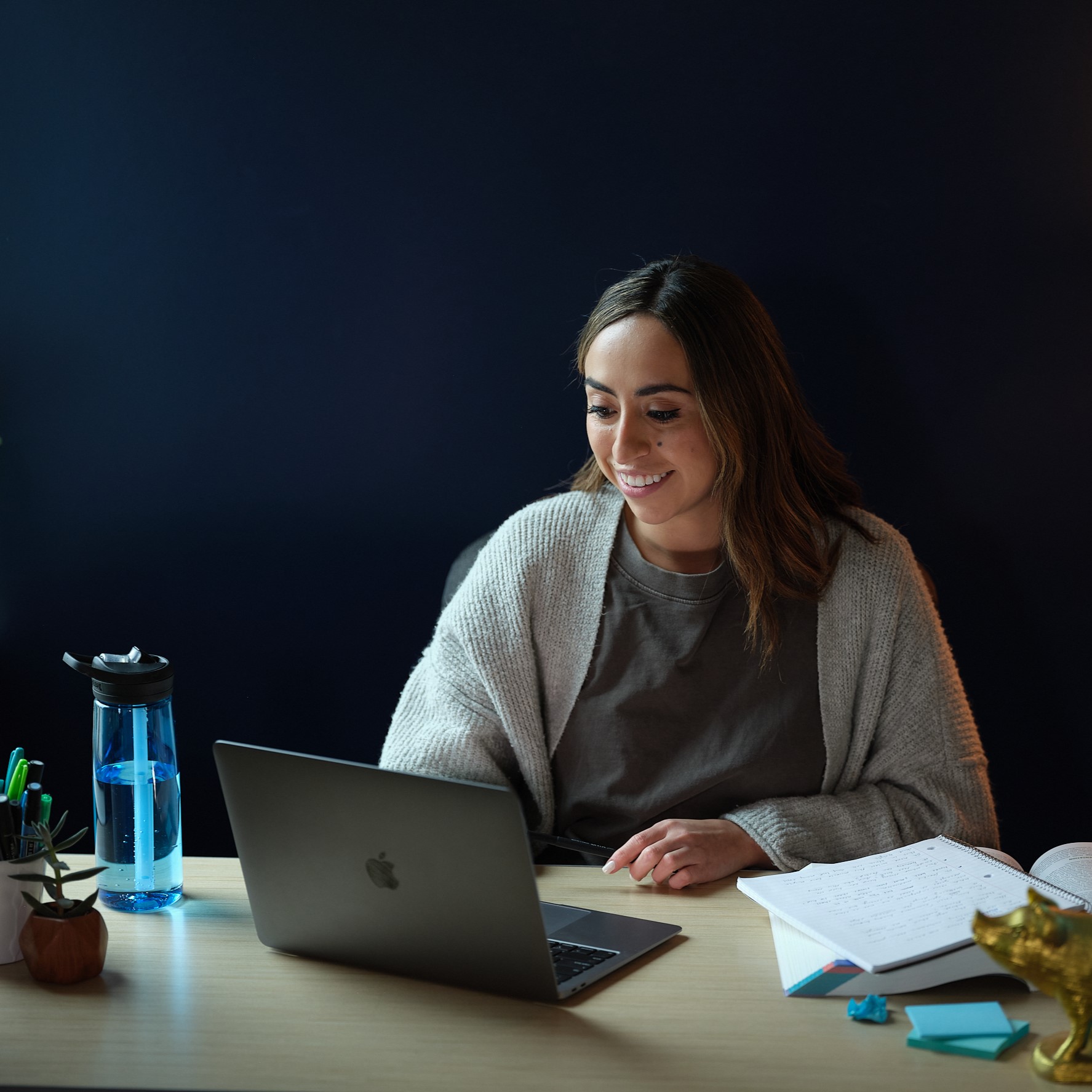 msn student remote learning from home office
