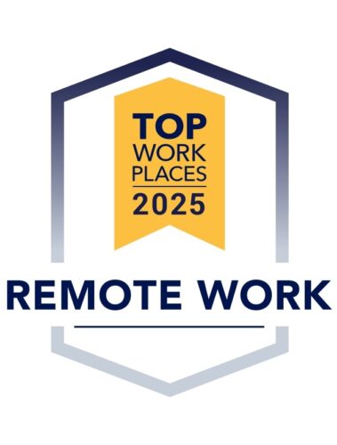 Top Workplaces 2025 remote work award icon