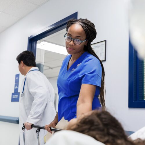 joyce nursing student helping patient during clinical rotation in ohio